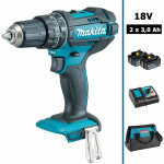 Makita ? perceuse - visseuse � percussion 18v 62nm ? 2 batteries 3ah ? moteur brushless ? sac de transport ...