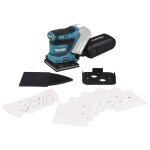 Makita - ponceuse vibrante dbo480rtj 112 x 102 mm 18v bl1850bx2