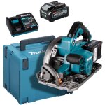 Makita - scie circulaire 40v xgt �190 mm bluetooth avec 2 batteries 40v 4. 0ah - chargeur - makpack - ...