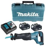 Scie sabre sans fil 18v lxt (2x3, 0 ah) dans coffret - makita djr186rfe