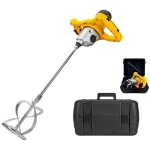 Malaxeur de chantier 1400w m�langeur � b�ton tige 590mm pale 140 mm capacit� 65l 2 vitesses coffre de ...
