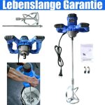 Malaxeur �lectrique, malaxeur � b�ton r�glable � 6 vitesses, malaxeur portatif � palettes 2600w, m14 ...