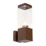 Malios - applique murale - 1 lumi�re - l 8 cm - brun rouille - moderne - �clairage ext�rieur - qazqa