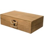 Visiodirect - mallette pour support � jambon, coffret de rangement en bois coloris naturel - longueur ...