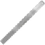 Manche de guitare de 42 cm � bord droit crant� r�gle crant�e de manche de guitare en acier inoxydable ...