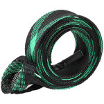 Manchon tress� extensible pour canne � p�che - protection de tube (croix noire et verte)