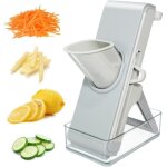 Mandoline cuisine, coupe legumes multifonctions, coupe legumes manuel avec rcipient, trancheuse legumes ...
