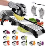 Mandoline cuisine professionnelle, mandoline inox avec lame tranchante en v, mandoline japonaise pour ...
