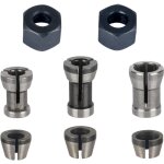 Mandrin de fraiseuse - lot de 8, collet mandrin affleureuse (6 mm, 6. 35 mm, 8 mm), pince de serrage ...