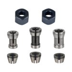 Mandrin de fraiseuse - lot de 8, collet mandrin affleureuse (6 mm, 6. 35 mm, 8 mm), pince de serrage ...