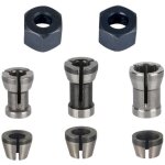 Mandrin de fraiseuse - lot de 8, collet mandrin affleureuse (6 mm, 6. 35 mm, 8 mm), pince de serrage ...