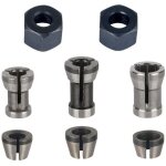 Mandrin de fraiseuse - lot de 8, collet mandrin affleureuse (6 mm, 6. 35 mm, 8 mm), pince de serrage ...