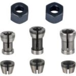Mandrin de fraiseuse - lot de 8, collet mandrin affleureuse (6 mm, 6. 35 mm, 8 mm), pince de serrage ...