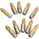 Mandrin de perceuse 10pcs embouts de tournevis phillips magntiques revtus de titane anti - drapant ...