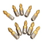 Mandrin de perceuse 10pcs embouts de tournevis phillips magntiques revtus de titane anti - drapant ...
