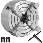 Mandrin de tour a machoire k72 - 125, mandrin de tour accessoires pour perceuses, avec 1 x cle en t, ...