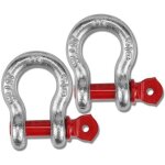 Manille en acier galvanis� � haute r�sistance 2 pcs manille de remorquage avec boulons � ?il boucle de ...