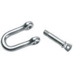 Manille d'ancrage � vis, manille lyre en acier inoxydable avec anneau en d pour levage par c�ble m�tallique, ...