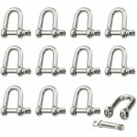 Manille inox 12 pices m4 manille inox acier manille de levage manille d'anneau de d de chane manille ...