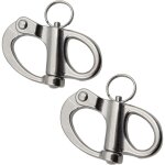 Manille rapide en acier et inoxydable manille pivotante pour escalade et bateau, acier inoxydable, 2 ...