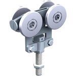 Mantion - ferrure de porte � d�placement droit pour porte de 300 kg monture fixation sur chant 4 galets ...