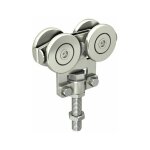 Mantion - monture sur chant 4 galets acier vis longue