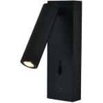 Mantra - applique, applique led tarifa usb - c noir en metal Mantra - applique, applique led tarifa usb - c noir en metal