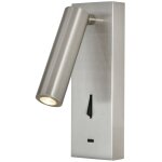 Mantra - applique, applique led tarifa usb - c satin nickel en metal