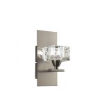 Mantra - applique, applique zen 1l satin nickel en verre