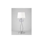 Lampe design, grande lampe de table design loewe 1 lampe chrome en metal, mantra