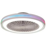 Mantra - plafonnier led rvb avec ventilateur gamer 20 + 40w 2700 - 5000k blanc - 8291