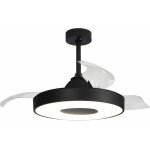 Mantra - plafonnier design, plafonnier ventilateur coin fan led 60w noir en plastique Mantra - plafonnier design, plafonnier ventilateur coin fan led 60w noir en plastique