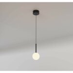 Mantra - plafonnier design, suspension cellar 1l noir en metal
