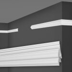 Marbet design plinthes murales en hdps plastique blanc, corniches plates, moulures d�coratives: hw - ...