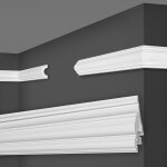 Marbet design plinthes murales en hdps plastique blanc, corniches plates, moulures d�coratives: hw - ...
