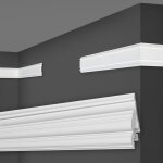 Marbet design plinthes murales en hdps plastique blanc, corniches plates, moulures d�coratives: hw - ...