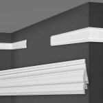 Marbet design plinthes murales en hdps plastique blanc, corniches plates, moulures d�coratives: hw - ...