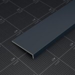 Mon march� d�co - appui de fen�tre pvc l. 20 cm x �p. 9 mm - anthracite - 140 cm