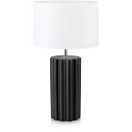 Markslojd - column lampe de table noire avec abat - jour rond blanc