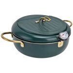 Marmite mini friteuse � temp�rature r�glable en acier inoxydable 304 avec thermom�tre pour cuisine (acier ...