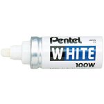 Marqueur peinture blanc pentel white 100w - ind�l�bile, pointe ogive