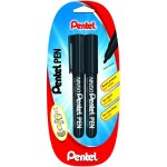 Marqueur permanent pentel nn50 noir - lot de 2