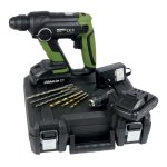 Rondy - marteau perforateur avec 2 batteries 18v lithuim 1500mah
