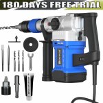 Dayplus - marteau perforateur 3000w 220v perceuse  percussion + coffret sds - plus marteau burineur