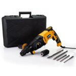 Marteau perforateur �lectrique jcb sds plus 1500w, per�age, percussion et burinage, poign�e anti - vibration, ...