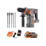 Marteau perforateur sans fil 20v - fuxtec - fx - e1rh20 et kit de burinage
