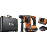 Aeg - perforateur burineur sds + bbh18bl2 - 502c - 18v brushless - 2 batteries 5, 0ah - chargeur