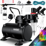 Masko kit arographe avec compresseur 4 bar incl. pistolets arographes pistolet  peinture kit complet ...