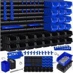 Tagère murale + bacs gerbables + porte - outils, 45 pcs. boîte, extensible, Étagère enfichable, set box, ... Tagère murale + bacs gerbables + porte - outils, 45 pcs. boîte, extensible, Étagère enfichable, set box, ...