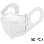 Masque anti - poussi�re 3d blanc 50 pi�ces, masque anti - poussi�re jetable, protection � trois couches, ...